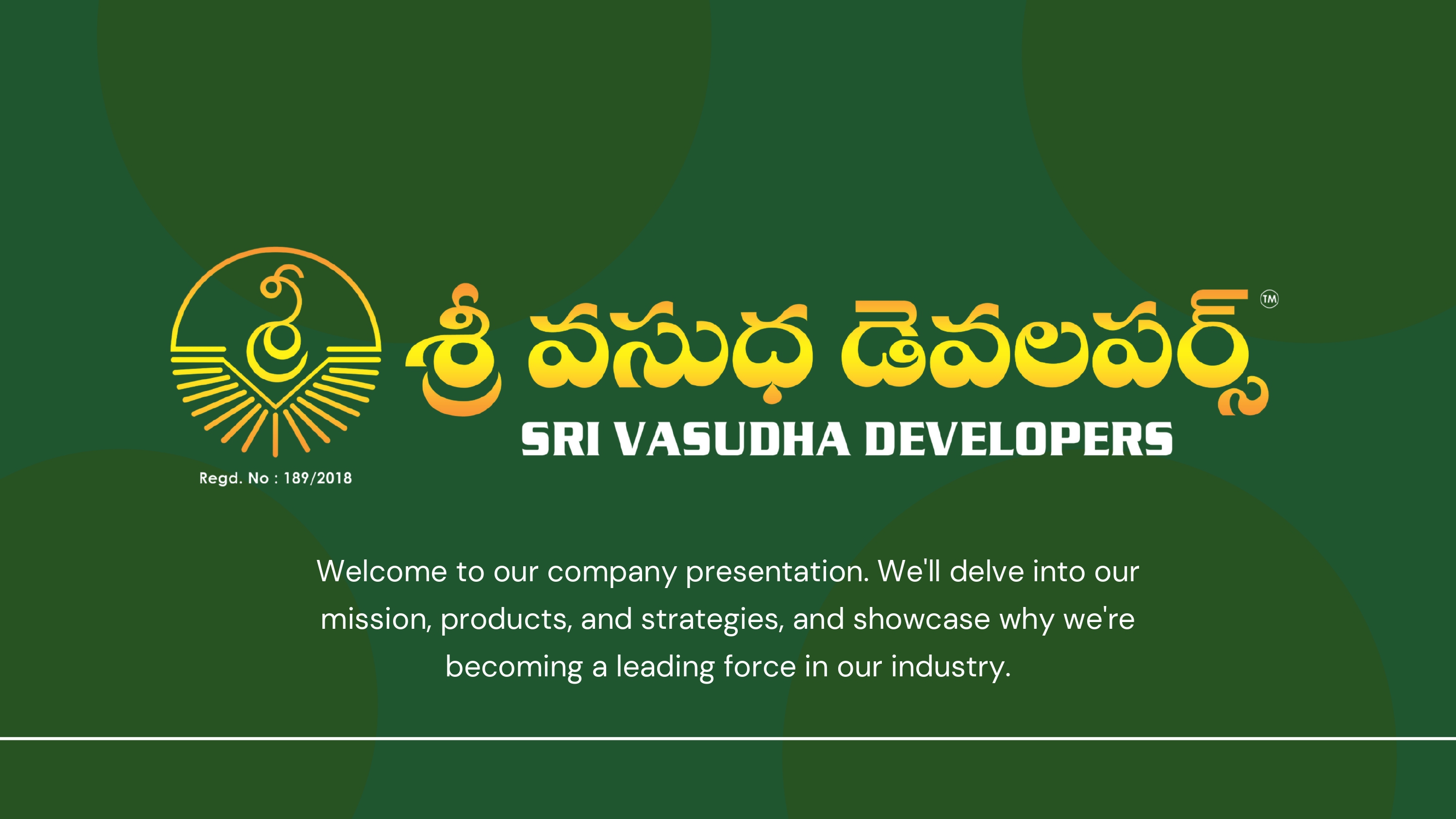Sri Vasudha Developers Story